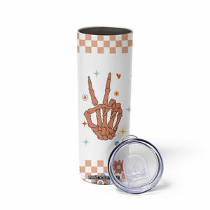 Sister Gift Skinny Tumbler Being My Sister Is The Only Gift You Need Sarcastic Groovy Flowers TB10 Print Your Wear