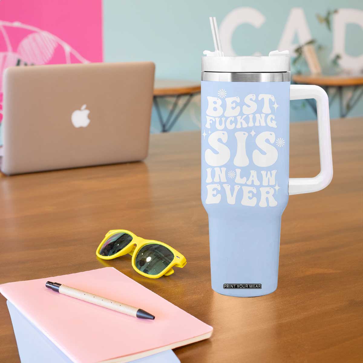 Sister in Law Gifts Tumbler With Handle Best Fcking Sis In Law Ever TB10 Print Your Wear