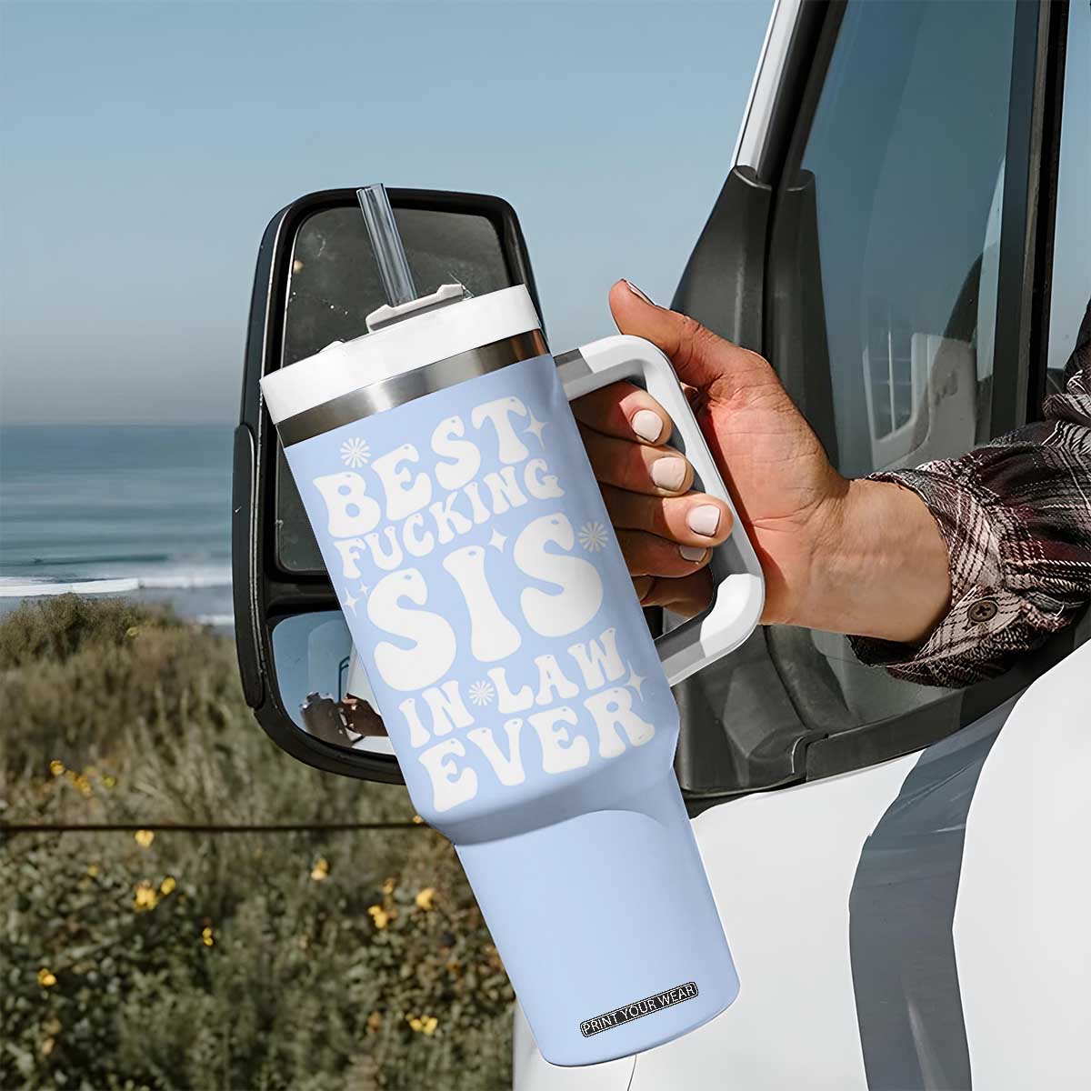 Sister in Law Gifts Tumbler With Handle Best Fcking Sis In Law Ever TB10 Print Your Wear