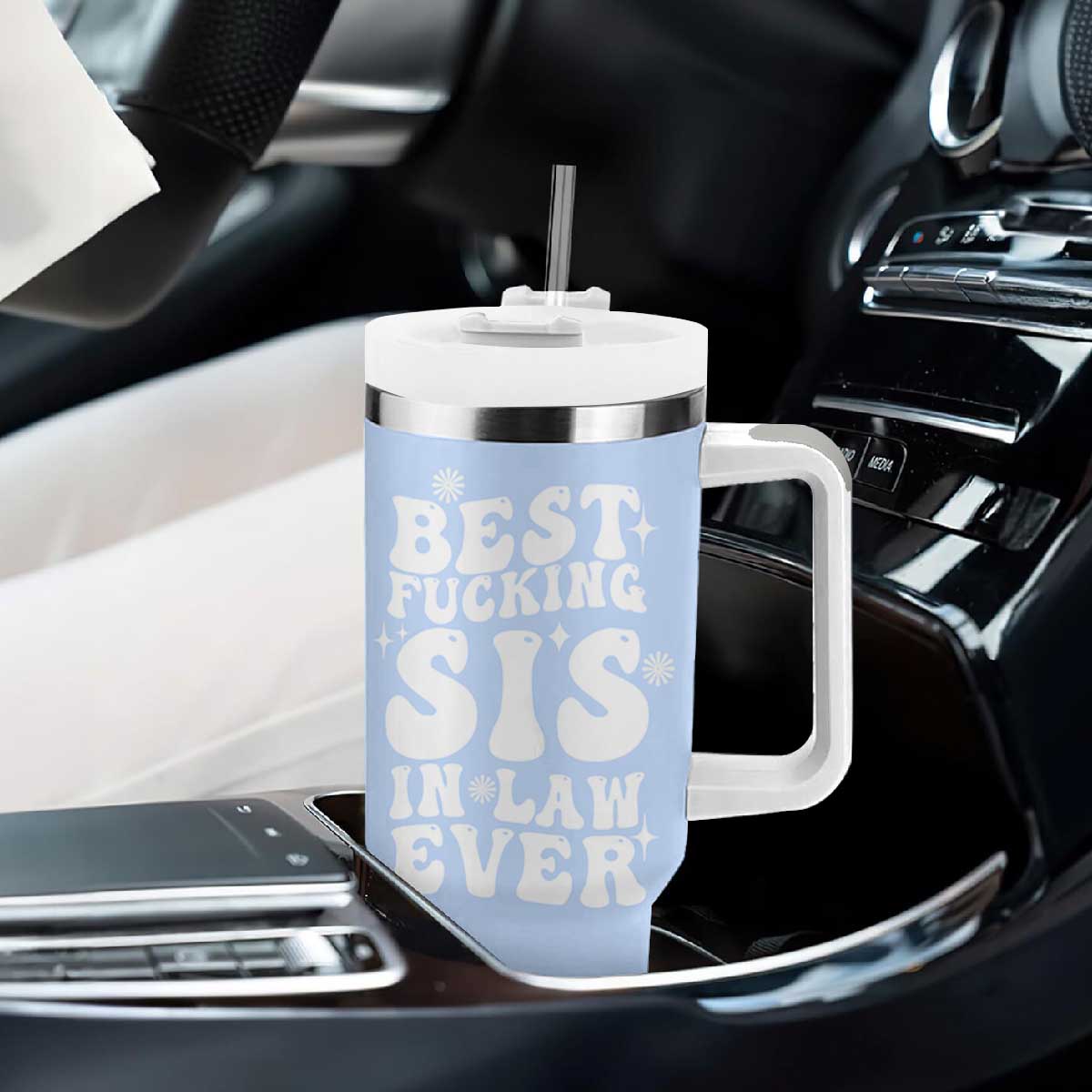 Sister in Law Gifts Tumbler With Handle Best Fcking Sis In Law Ever TB10 Print Your Wear