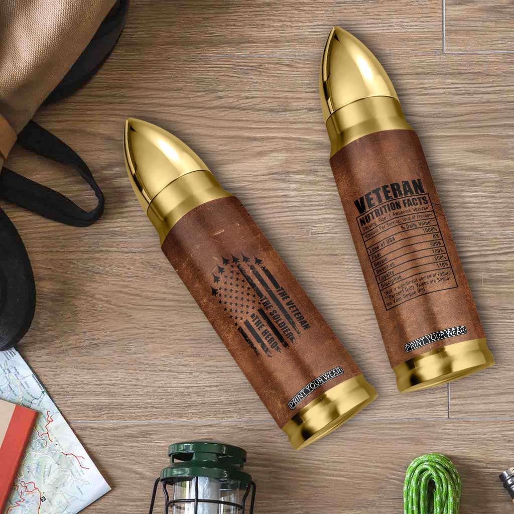 Veteran Gifts Bullet Tumbler Veterans Army Navy Air Force Marine Corps TB10 Print Your Wear