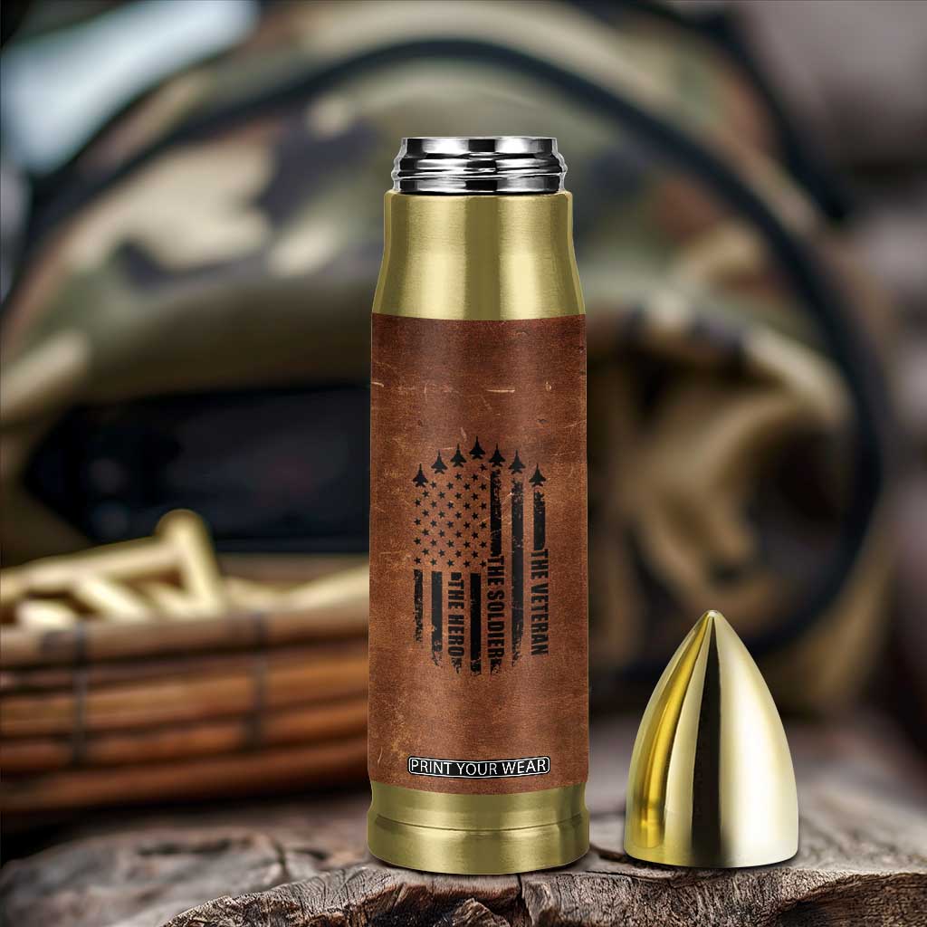 Veteran Gifts Bullet Tumbler Veterans Army Navy Air Force Marine Corps TB10 Print Your Wear