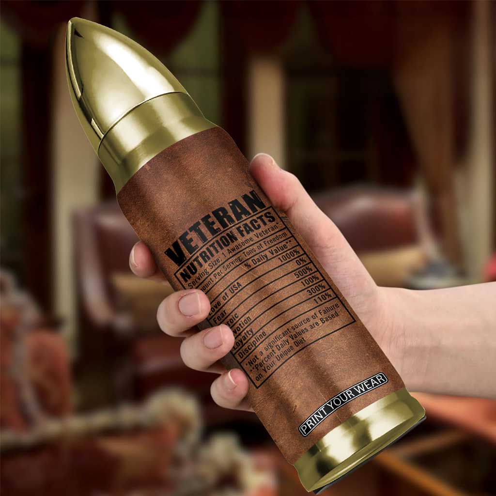 Veteran Gifts Bullet Tumbler Veterans Army Navy Air Force Marine Corps TB10 Print Your Wear
