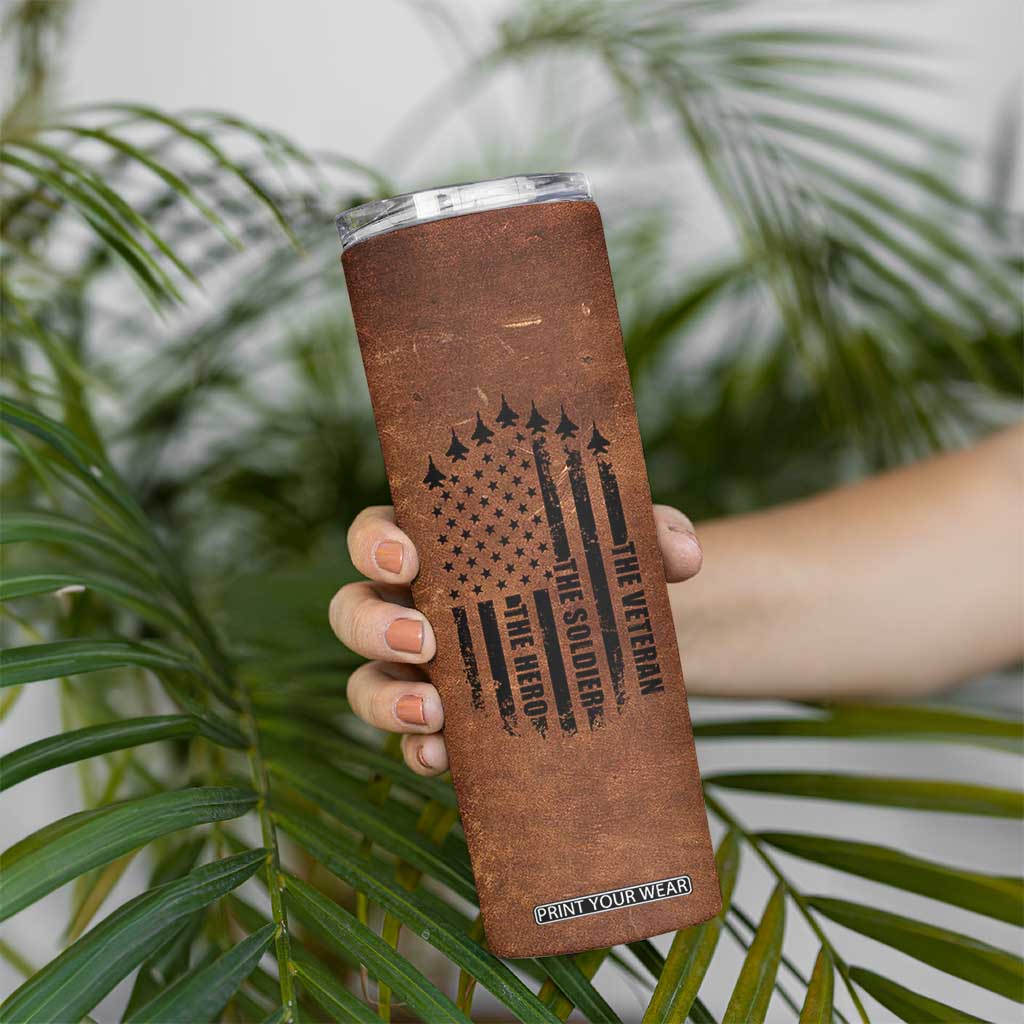 Veteran Gifts Skinny Tumbler Veterans Army Navy Air Force Marine Corps TB10 Print Your Wear