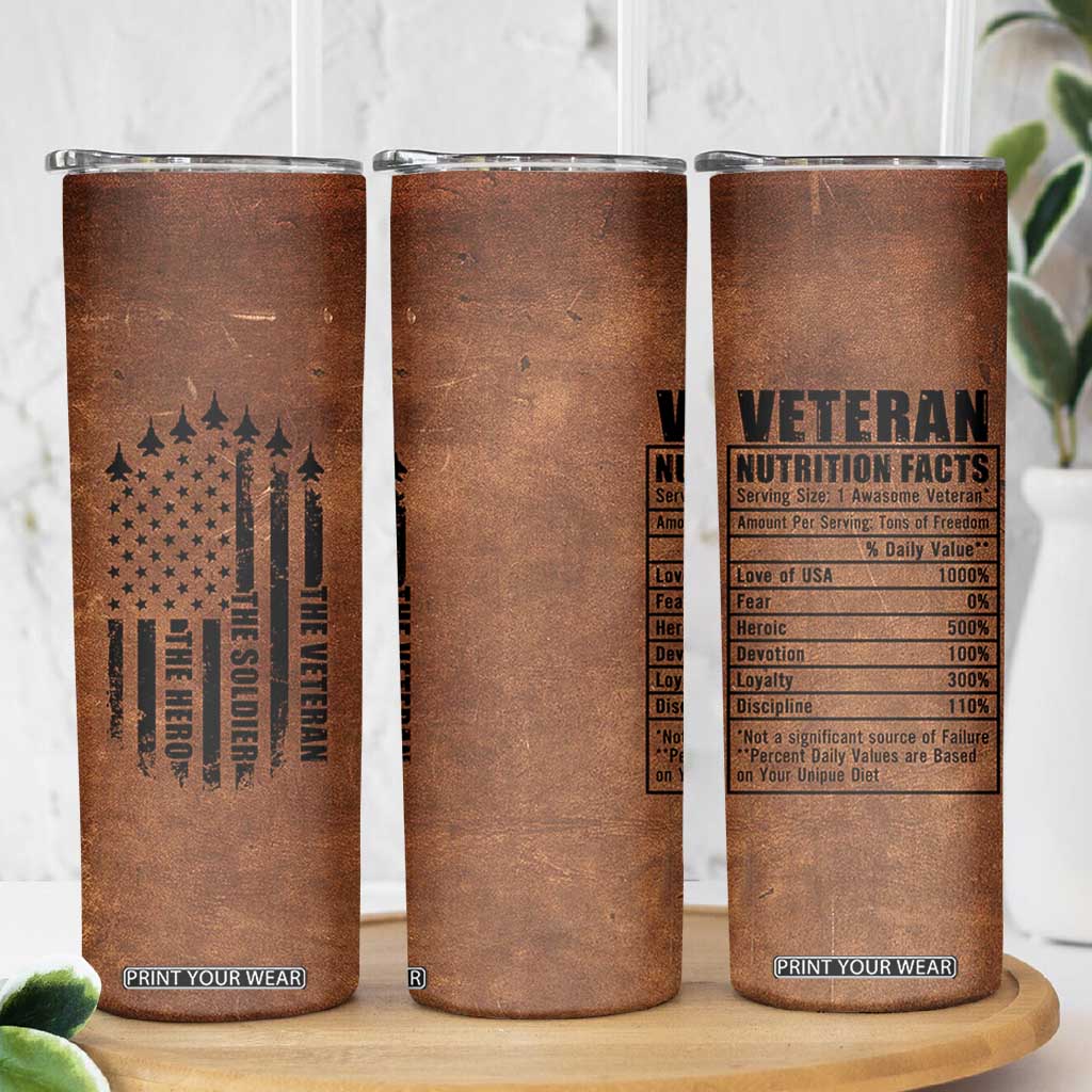 Veteran Gifts Skinny Tumbler Veterans Army Navy Air Force Marine Corps TB10 Print Your Wear