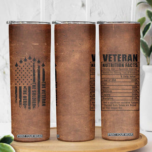Veteran Gifts Skinny Tumbler Veterans Army Navy Air Force Marine Corps TB10 Print Your Wear