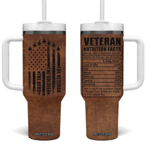 Veteran Gifts Tumbler With Handle Veterans Army Navy Air Force Marine Corps TB10 One Size: 40 oz Black Print Your Wear