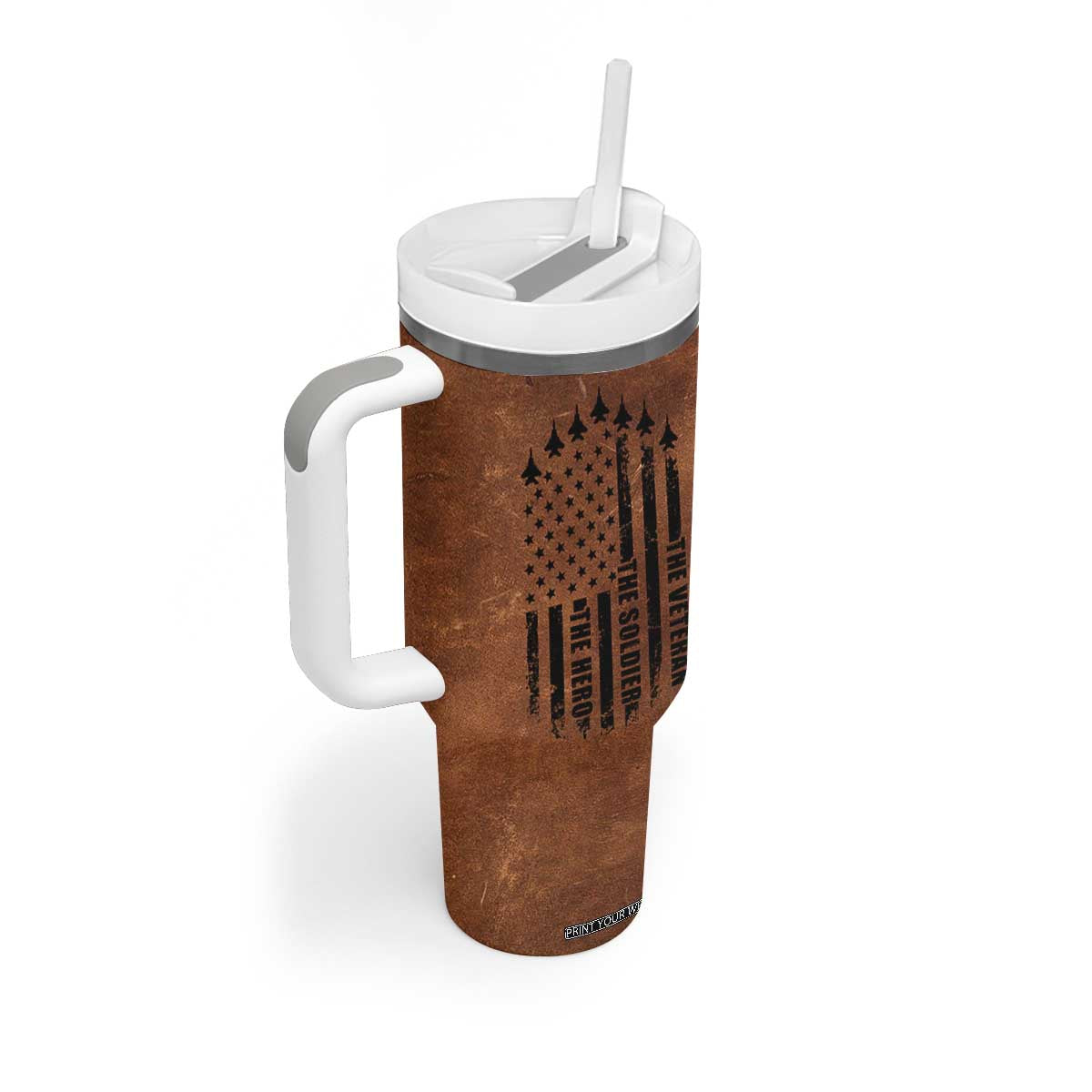 Veteran Gifts Tumbler With Handle Veterans Army Navy Air Force Marine Corps TB10 Print Your Wear