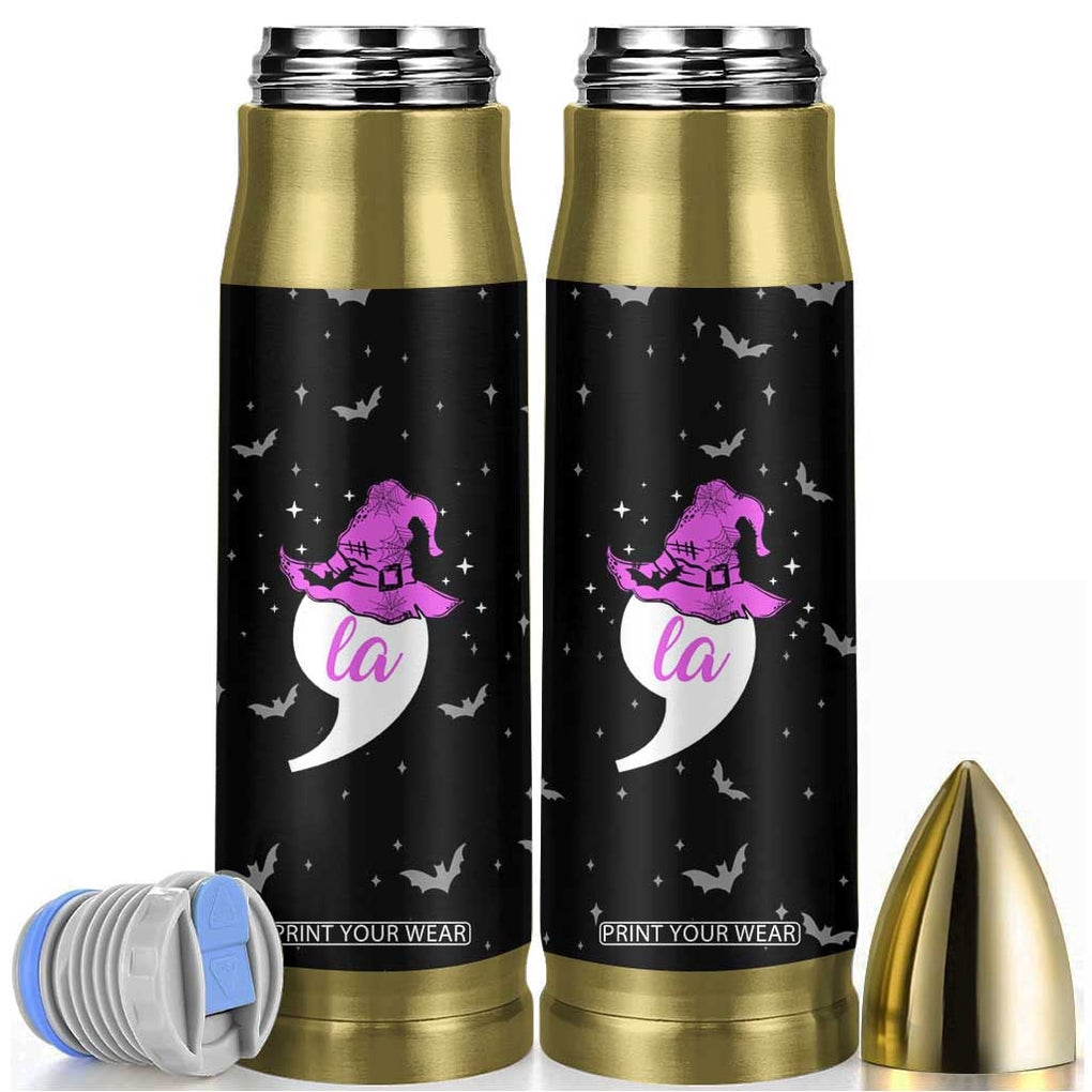 Halloween Harris 2024 Funny Bullet Tumbler Comma La Madam President Witchy Vibes TB10 Black Print Your Wear