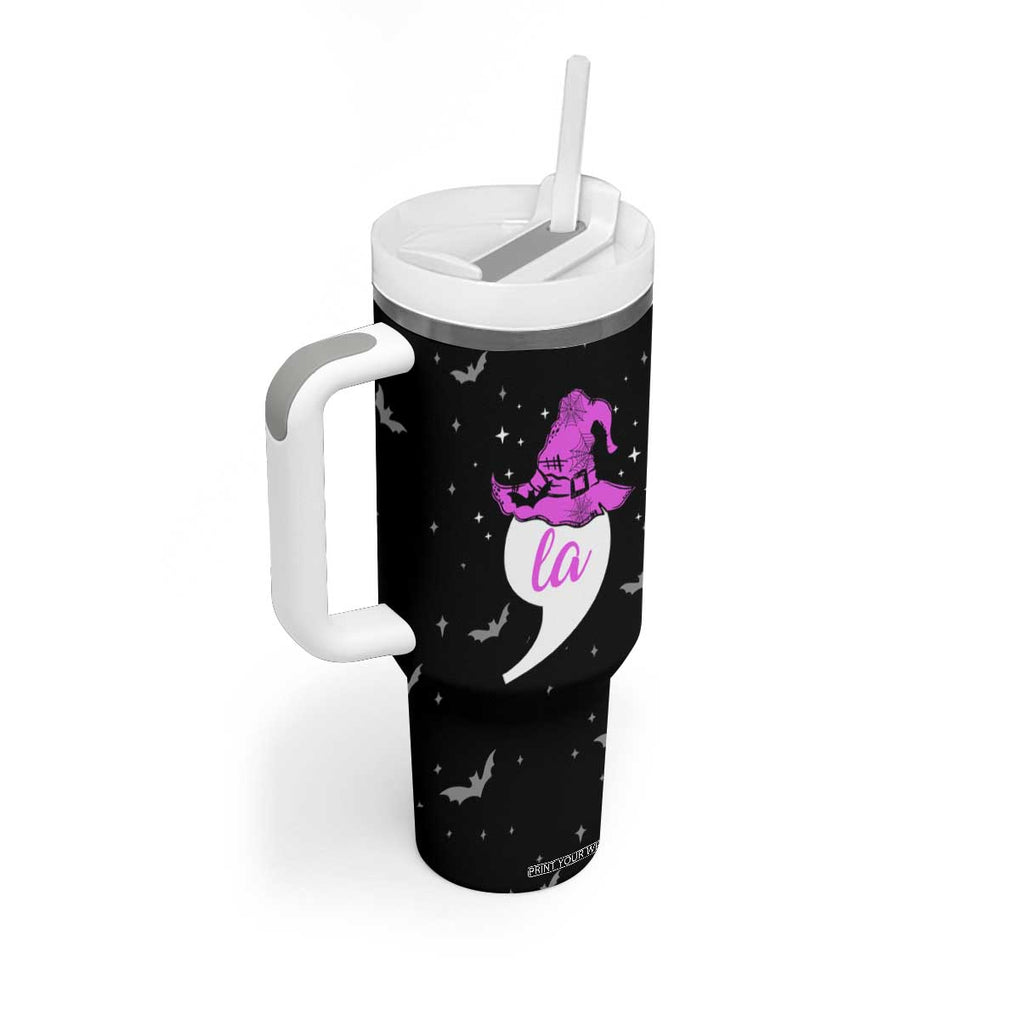 Halloween Harris 2024 Funny Tumbler With Handle Comma La Madam President Witchy Vibes TB10 Print Your Wear