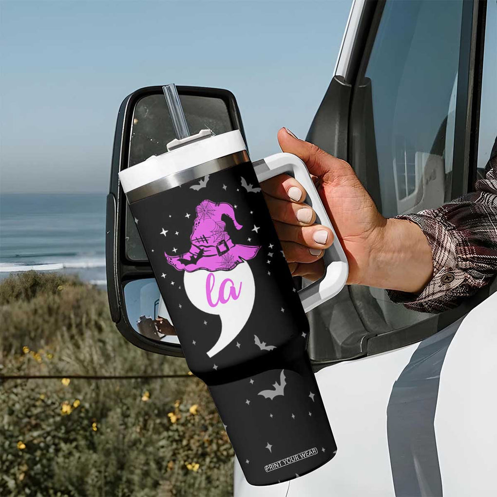 Halloween Harris 2024 Funny Tumbler With Handle Comma La Madam President Witchy Vibes TB10 Print Your Wear