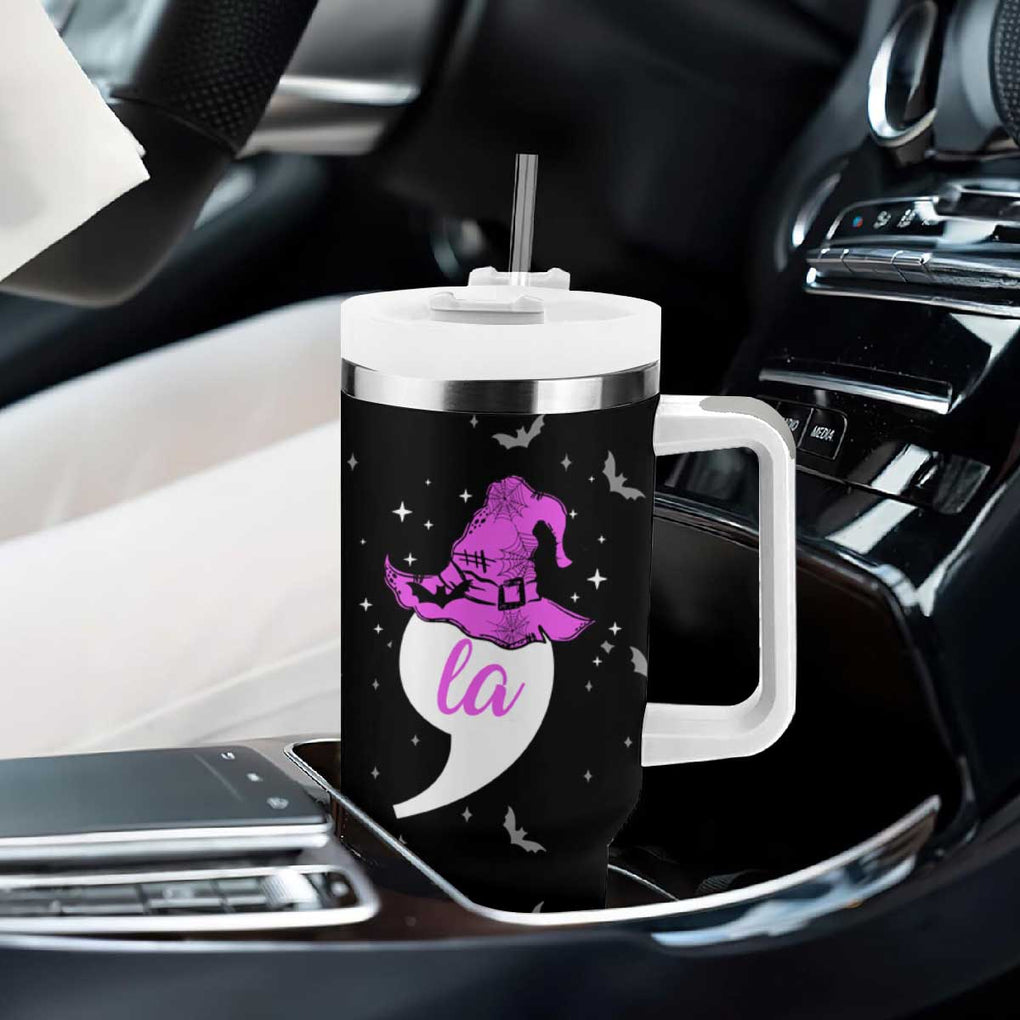 Halloween Harris 2024 Funny Tumbler With Handle Comma La Madam President Witchy Vibes TB10 Print Your Wear