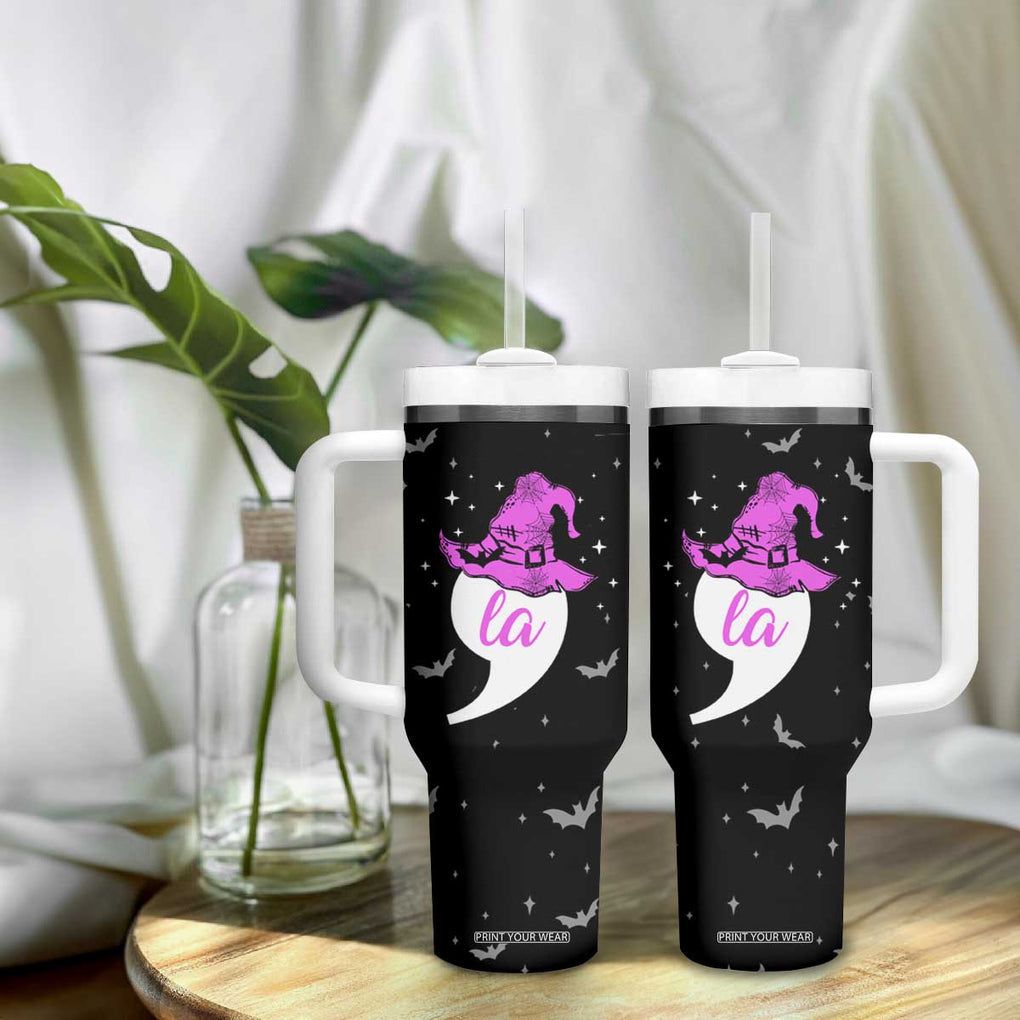 Halloween Harris 2024 Funny Tumbler With Handle Comma La Madam President Witchy Vibes TB10 Print Your Wear