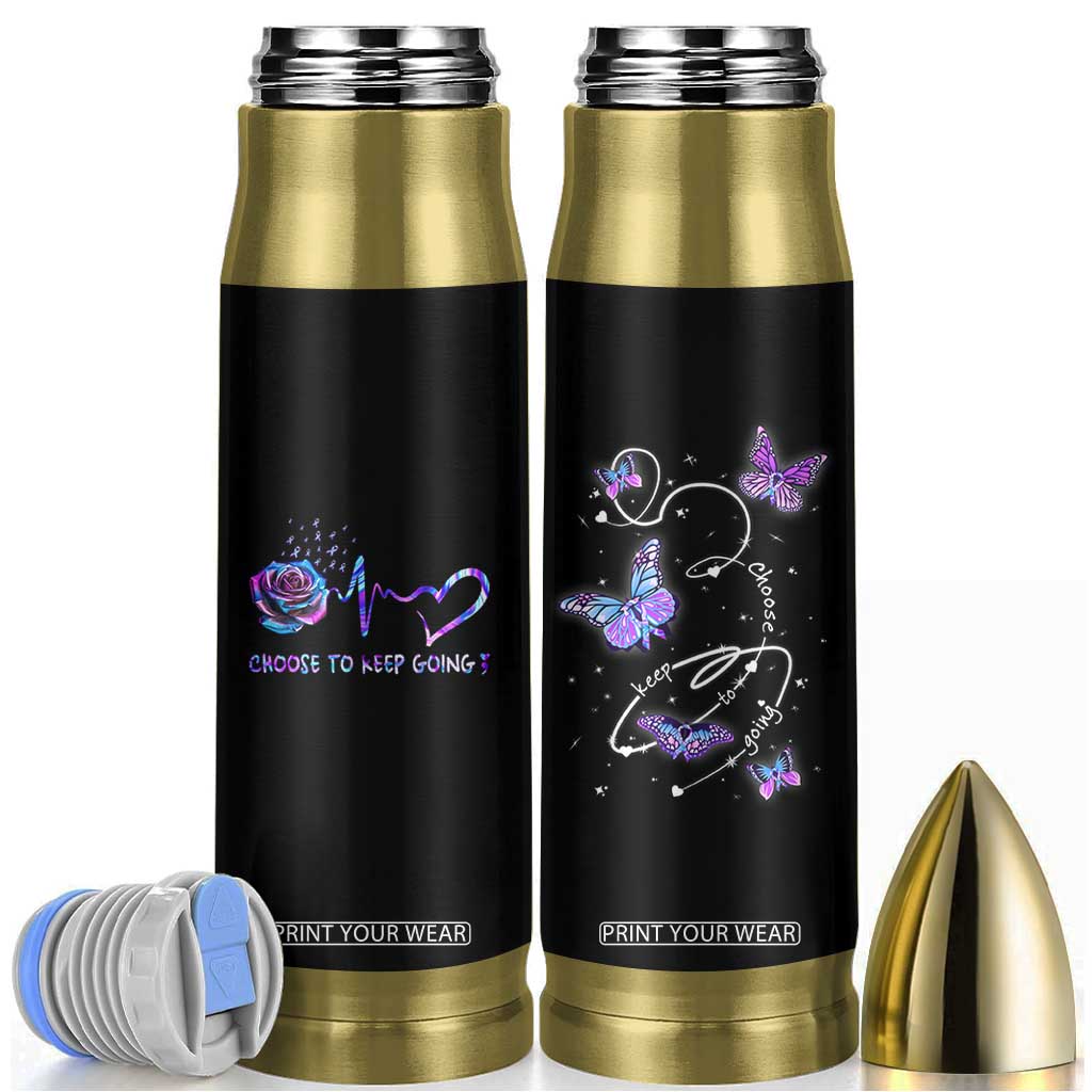 Suicide Prevention Awareness Bullet Tumbler Choose To Keep Going TB10 Black Print Your Wear