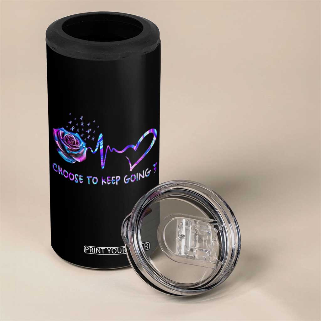 Suicide Prevention Awareness 4 in 1 Can Cooler Tumbler Choose To Keep Going TB10 Print Your Wear