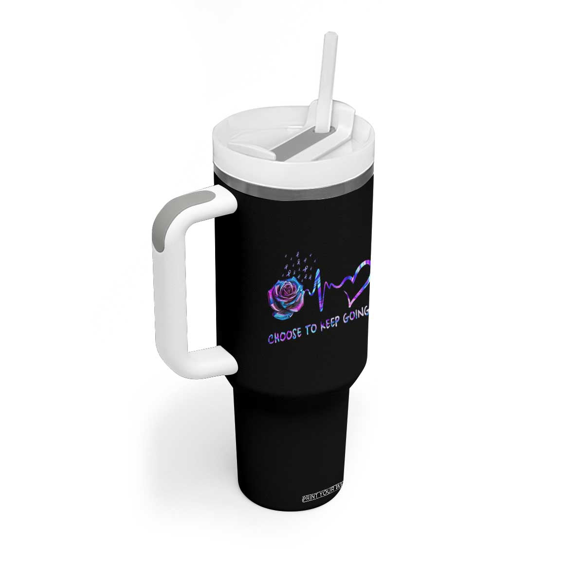 Suicide Prevention Awareness Tumbler With Handle Choose To Keep Going TB10 Print Your Wear