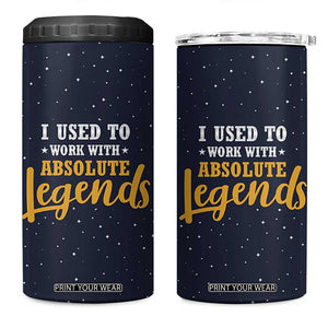 Going Away Gift For Coworker 4 in 1 Can Cooler Tumbler I Used To Work With Absolute Legend TB10 One Size: 16 oz Navy Print Your Wear