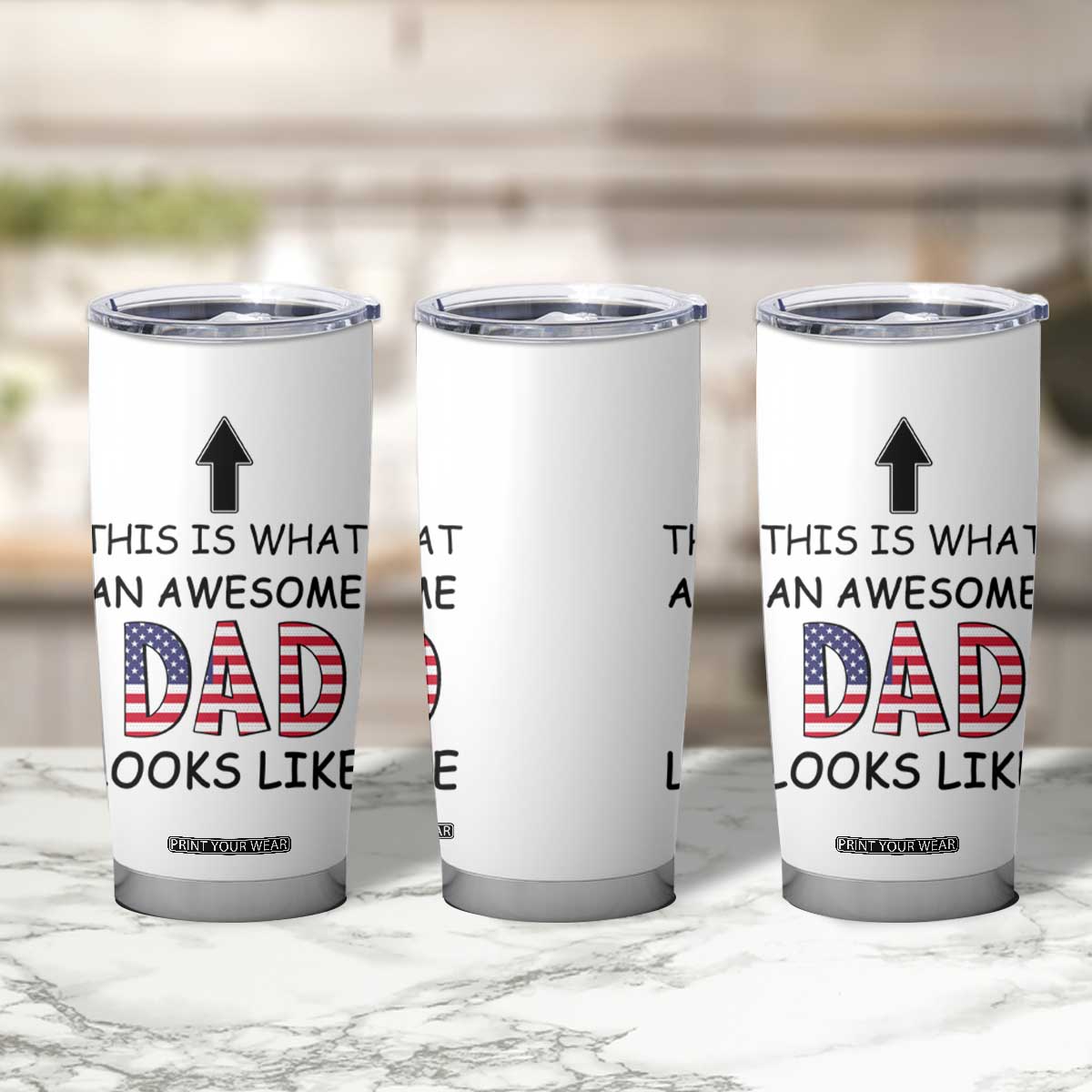Gifts For Dad Tumbler Cup Funny Father's Day This Is What an Awesome Dad Looks Like TB10 Print Your Wear