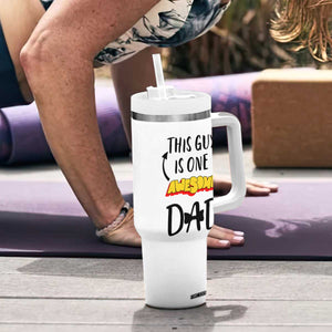 Gifts For Dad Tumbler With Handle Funny Father's Day This One Is One Awesome Dad TB10 Print Your Wear