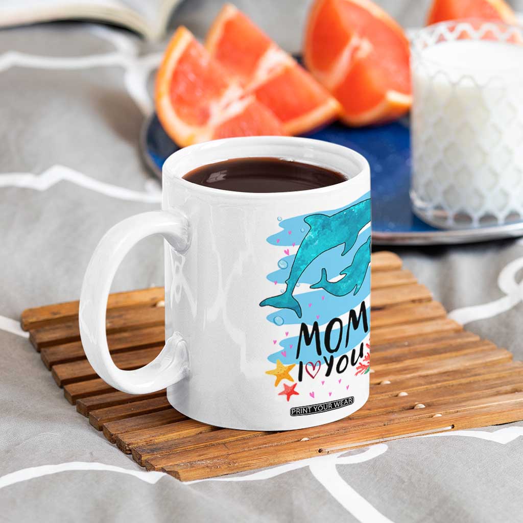 Gifts for Mom Birthday Coffee Mug I Love You Mom Cute Mothers Day Present TB10 Print Your Wear