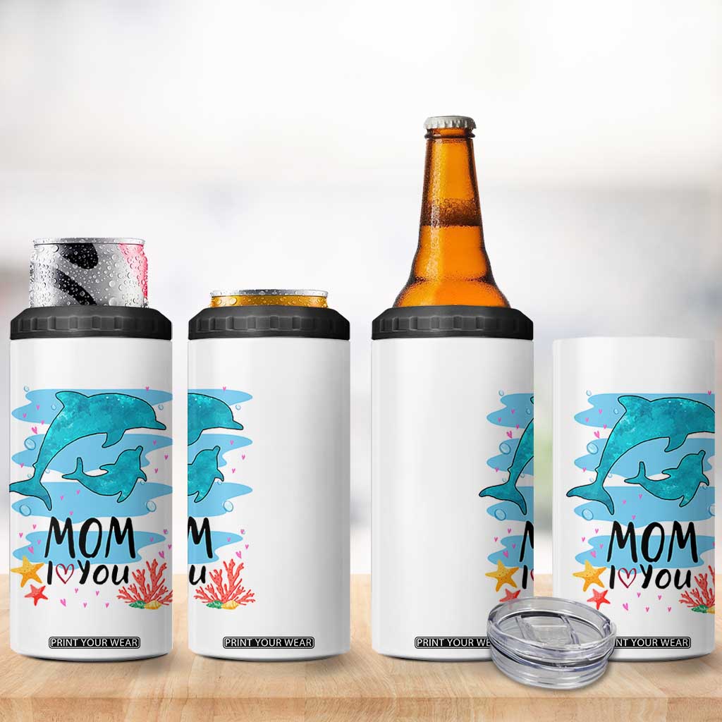 Gifts for Mom Birthday 4 in 1 Can Cooler Tumbler I Love You Mom Cute Mothers Day Present TB10 Print Your Wear