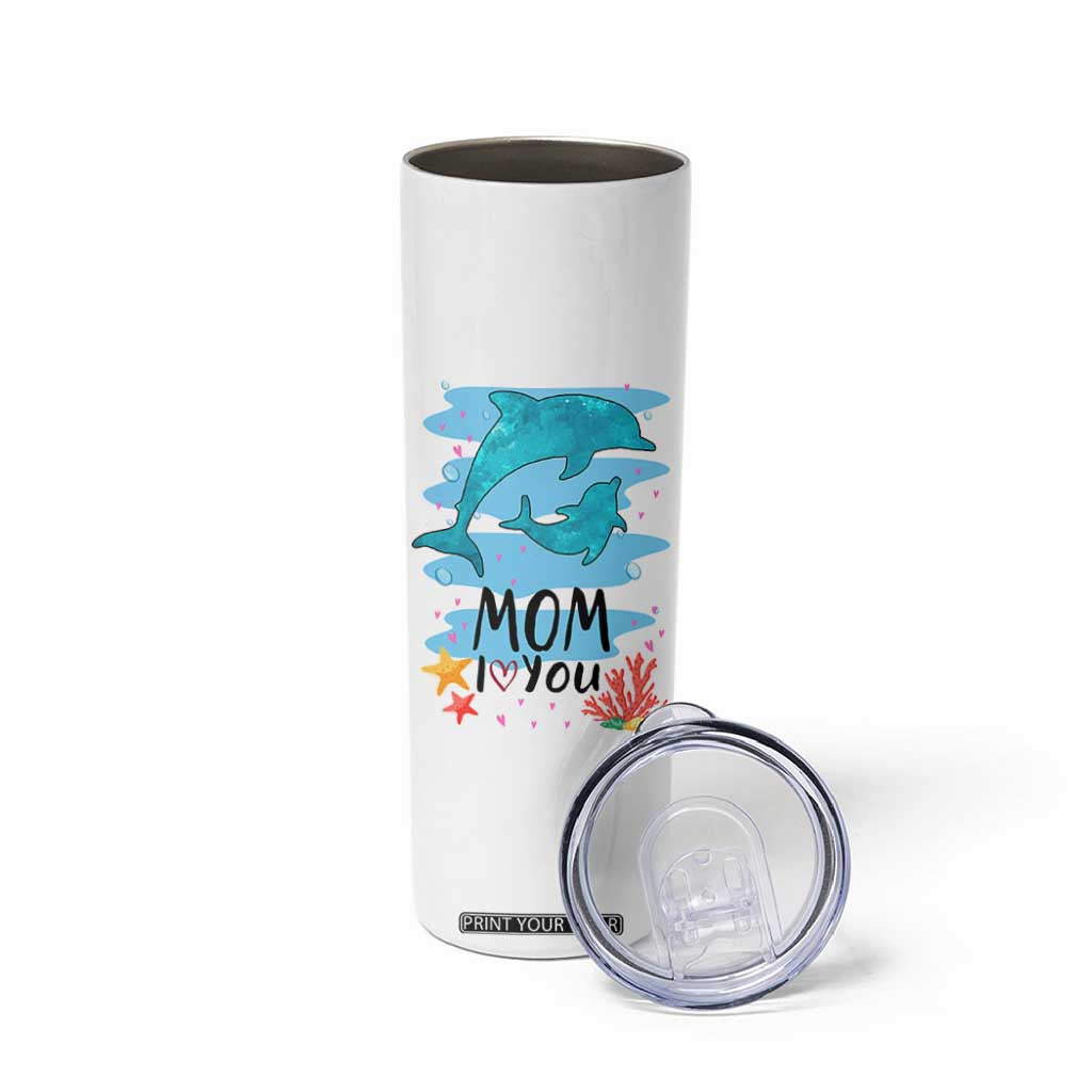 Gifts for Mom Birthday Skinny Tumbler I Love You Mom Cute Mothers Day Present TB10 Print Your Wear