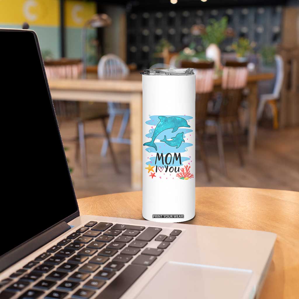 Gifts for Mom Birthday Skinny Tumbler I Love You Mom Cute Mothers Day Present TB10 Print Your Wear