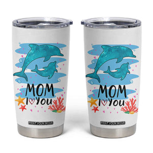 Gifts for Mom Birthday Tumbler Cup I Love You Mom Cute Mothers Day Present TB10 White Print Your Wear