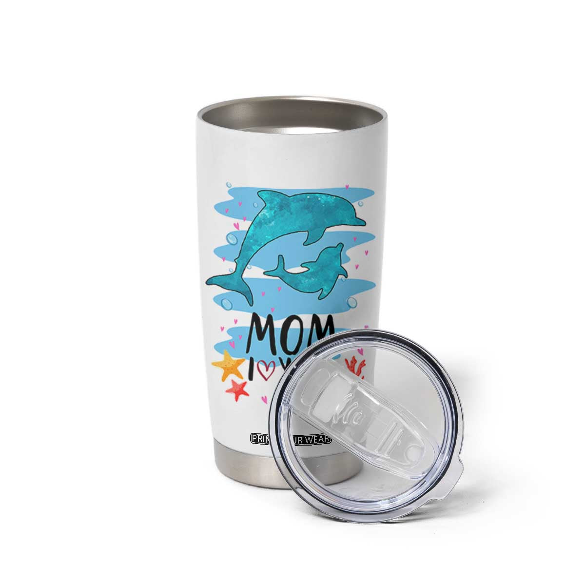 Gifts for Mom Birthday Tumbler Cup I Love You Mom Cute Mothers Day Present TB10 Print Your Wear