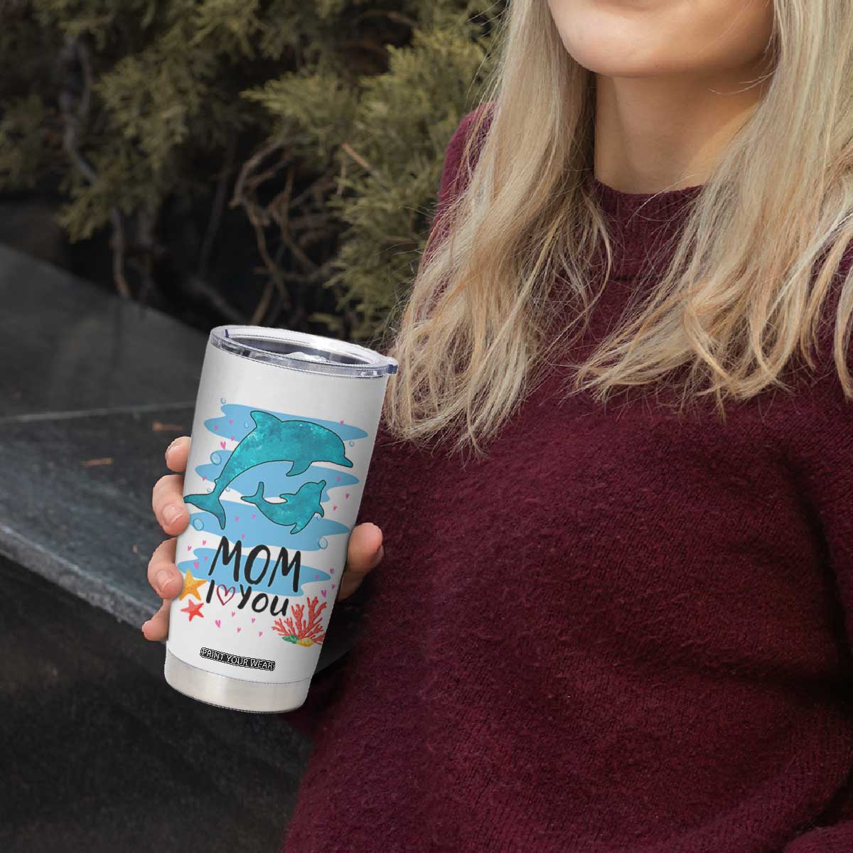 Gifts for Mom Birthday Tumbler Cup I Love You Mom Cute Mothers Day Present TB10 Print Your Wear