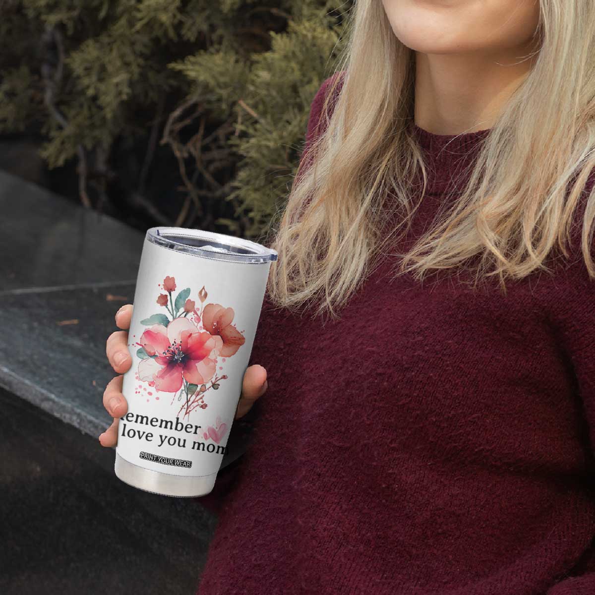 Gift For Mom Tumbler Cup Remember I Love You Mom Flower Mothers Day Gift TB10 Print Your Wear