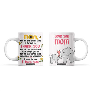 Mom Gifts From Kids Coffee Mug Mothers Day Gifts Remember I Love You Mom Sunflower TB10 Beige Print Your Wear