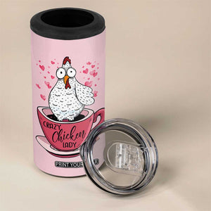 Crazy Chicken Lady 4 in 1 Can Cooler Tumbler Funny Farmhouse Garden Animal Lover Gifts TB10 Print Your Wear