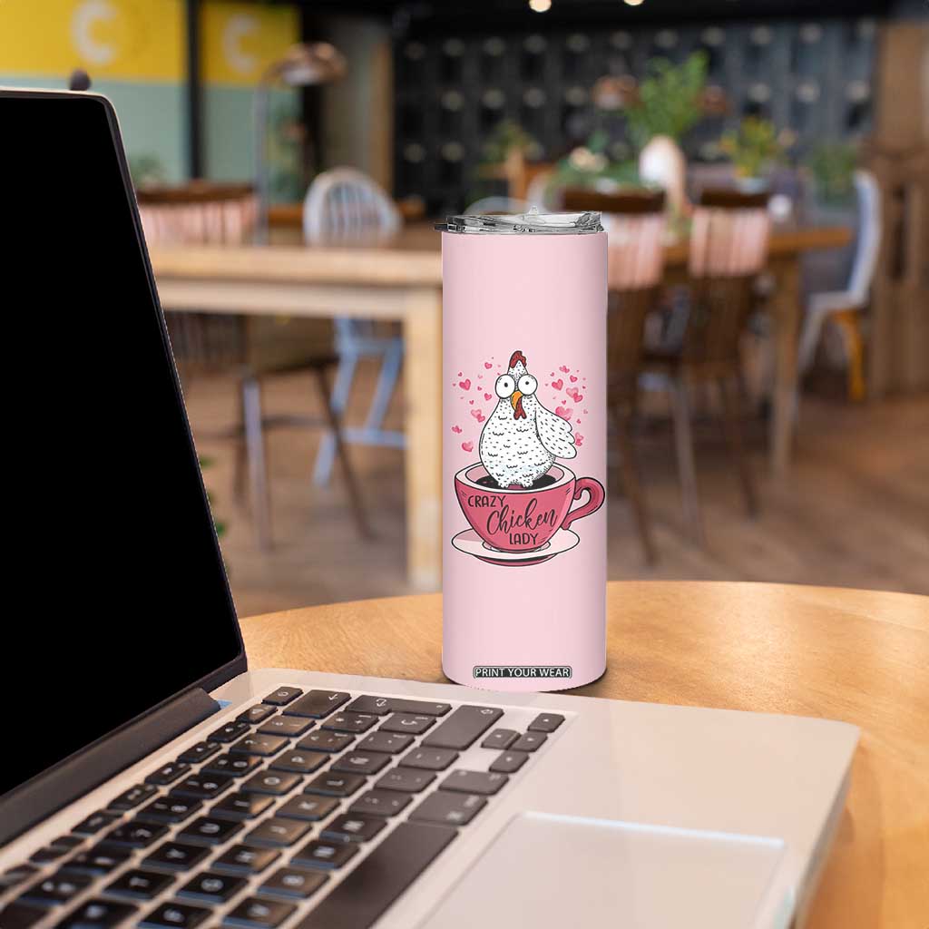 Crazy Chicken Lady Skinny Tumbler Funny Farmhouse Garden Animal Lover Gifts TB10 Print Your Wear