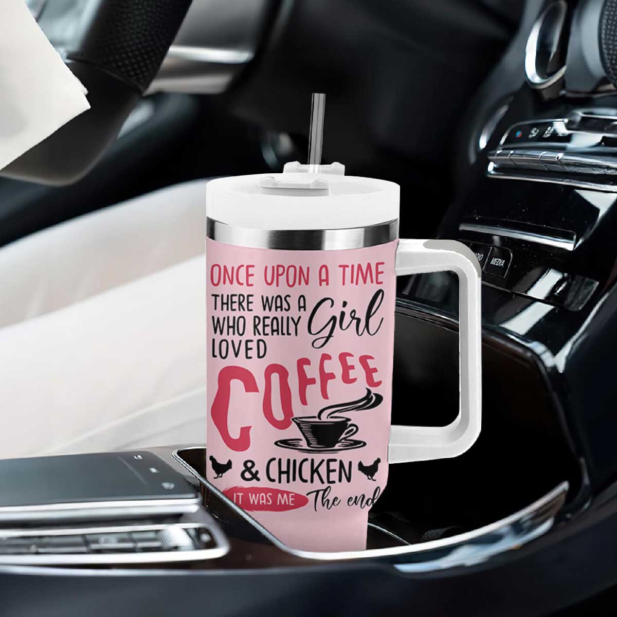Crazy Chicken Lady Tumbler With Handle Funny Farmhouse Garden Animal Lover Gifts TB10 Print Your Wear