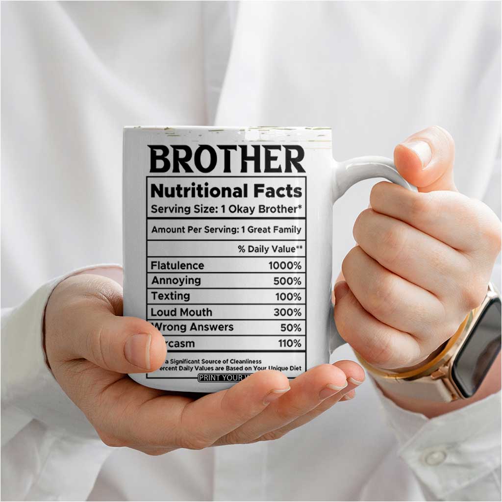 Funny Brother Gifts Coffee Mug I Smile Because You Are My Brothers Camo TB10 Print Your Wear