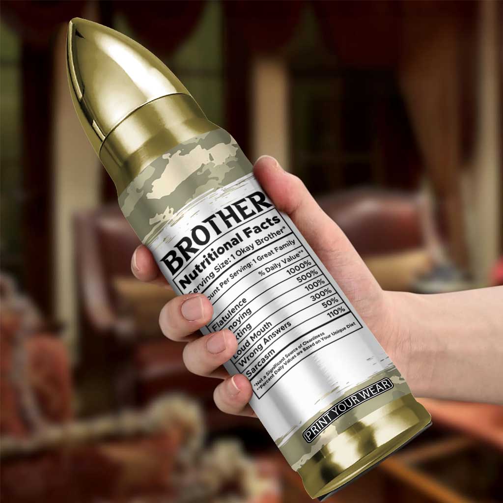 Funny Brother Gifts Bullet Tumbler I Smile Because You Are My Brothers Camo TB10 Print Your Wear