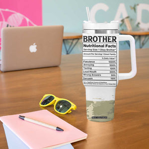 Funny Brother Gifts Tumbler With Handle I Smile Because You Are My Brothers Camo TB10 Print Your Wear