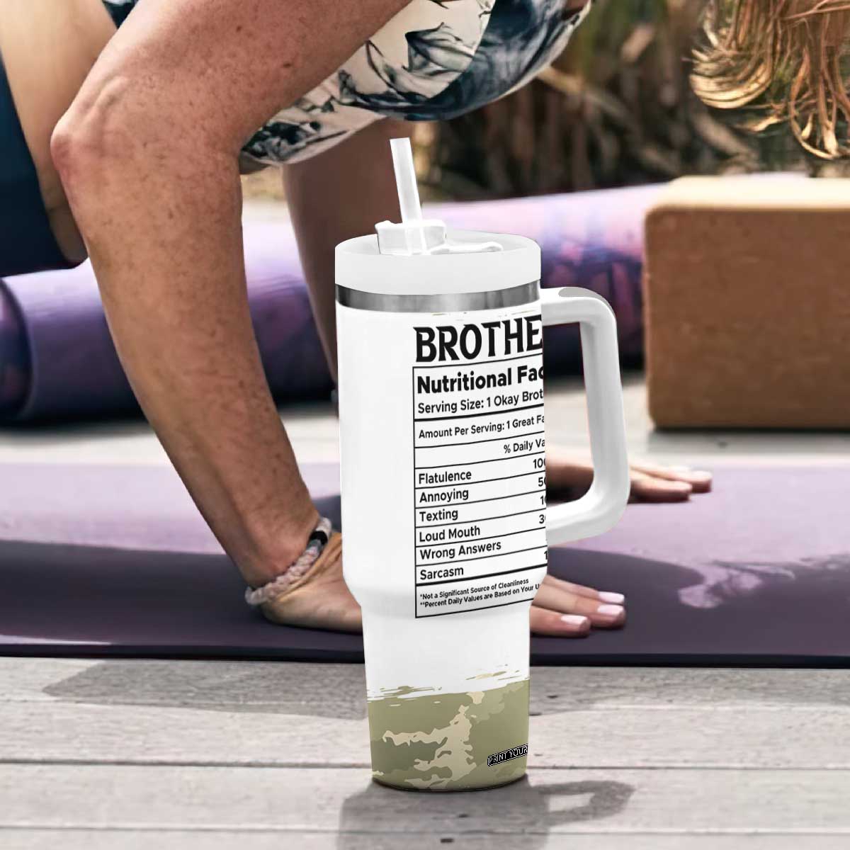 Funny Brother Gifts Tumbler With Handle I Smile Because You Are My Brothers Camo TB10 Print Your Wear