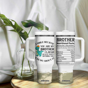 Funny Brother Gifts Tumbler With Handle I Smile Because You Are My Brothers Camo TB10 Print Your Wear
