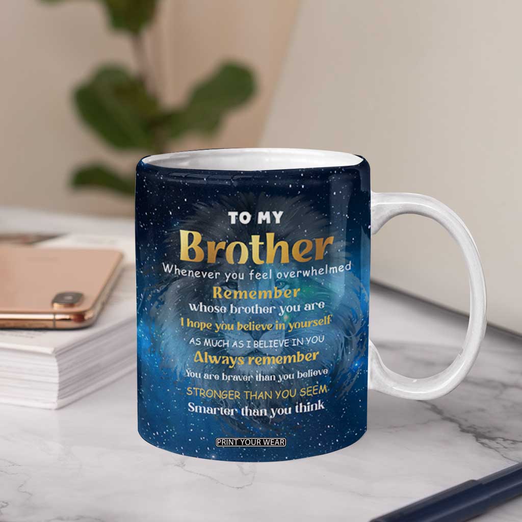 Best Brother Ever Coffee Mug Brothers Adult Big Brother Gifts Lion TB10 Print Your Wear