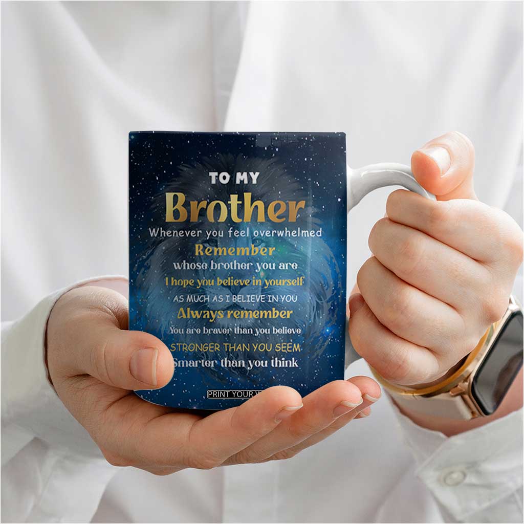 Best Brother Ever Coffee Mug Brothers Adult Big Brother Gifts Lion TB10 Print Your Wear