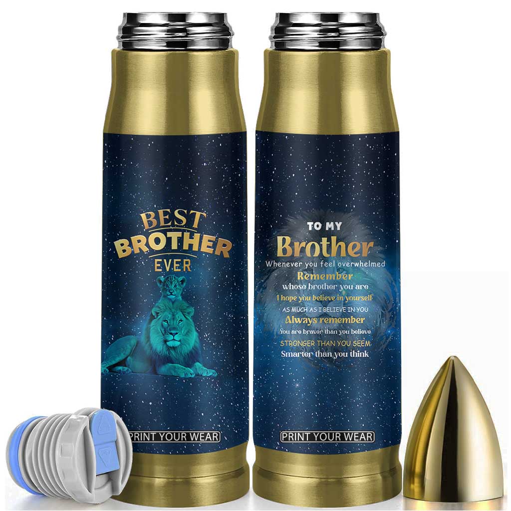 Best Brother Ever Bullet Tumbler Brothers Adult Big Brother Gifts Lion TB10 Navy Print Your Wear