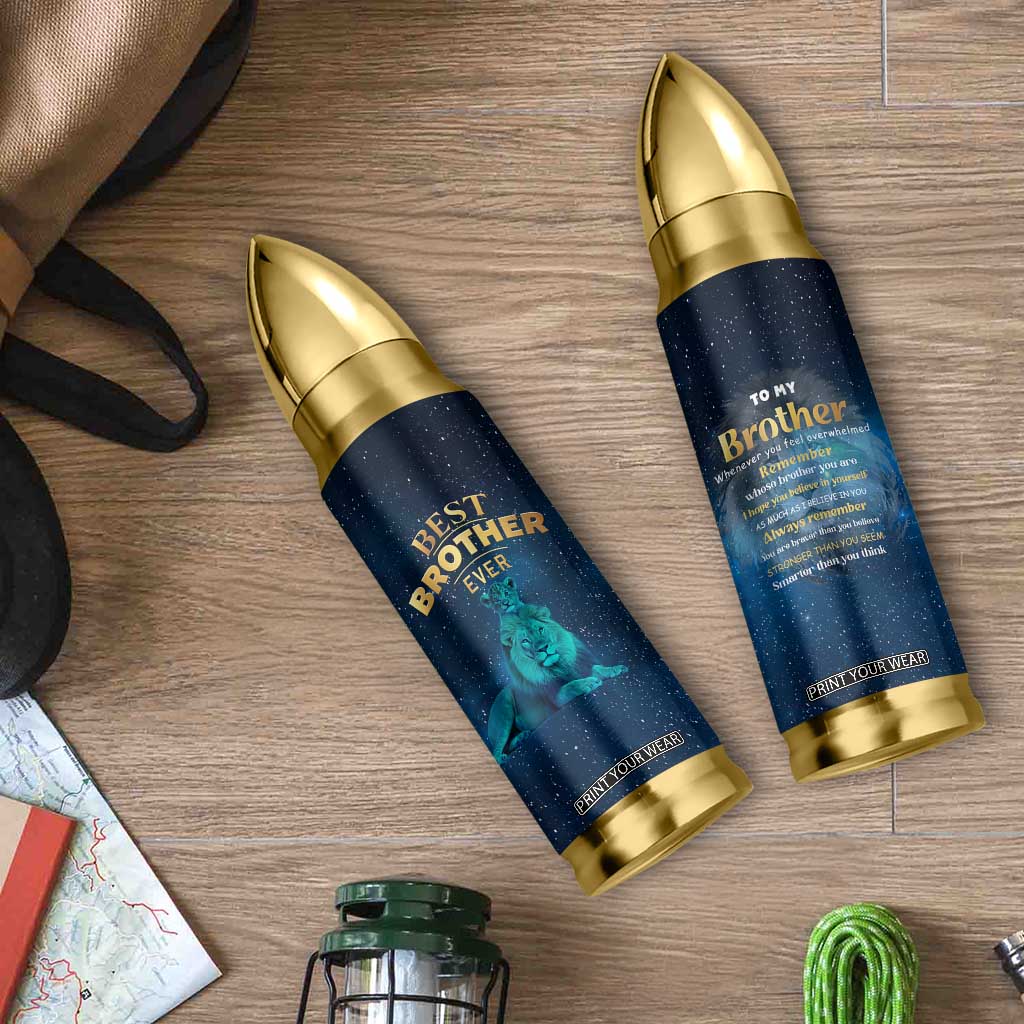 Best Brother Ever Bullet Tumbler Brothers Adult Big Brother Gifts Lion TB10 Print Your Wear