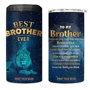 Best Brother Ever 4 in 1 Can Cooler Tumbler Brothers Adult Big Brother Gifts Lion TB10 One Size: 16 oz Navy Print Your Wear
