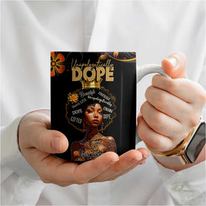 Afro Woman Coffee Mug Black Women Unapologetically Dope Juneteenth Black History Afican Roots TB10 Print Your Wear