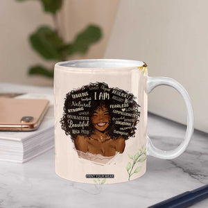Christian Gifts for Black Women Coffee Mug Sunflower African American Afro Black Girl Encouragement Religious Gift TB10 Print Your Wear