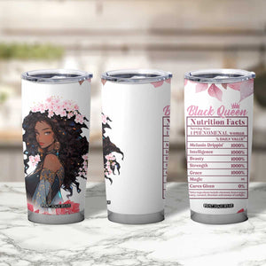 Black Queen Tumbler Cup Afro Afican Roots Women Floral Juneteenth Black History TB10 Print Your Wear