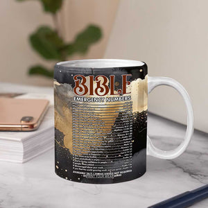 Bible Emergency Numbers Coffee Mug Bible Verse Religious Gifts For Afro Women TB10 Print Your Wear