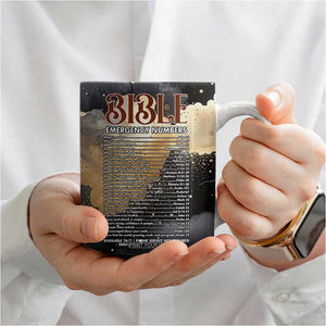 Bible Emergency Numbers Coffee Mug Bible Verse Religious Gifts For Afro Women TB10 Print Your Wear